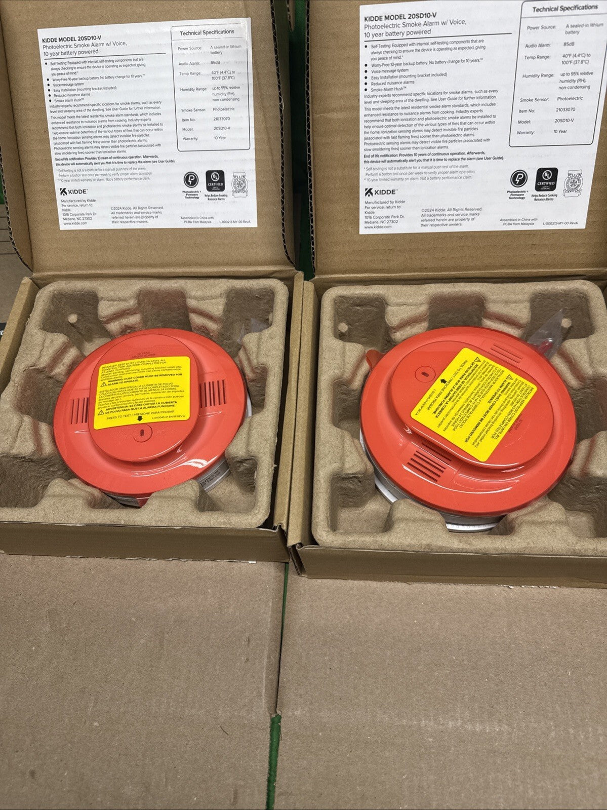 2-pack Kidde Detect 20SD10-V Smoke Alarm New Open Box