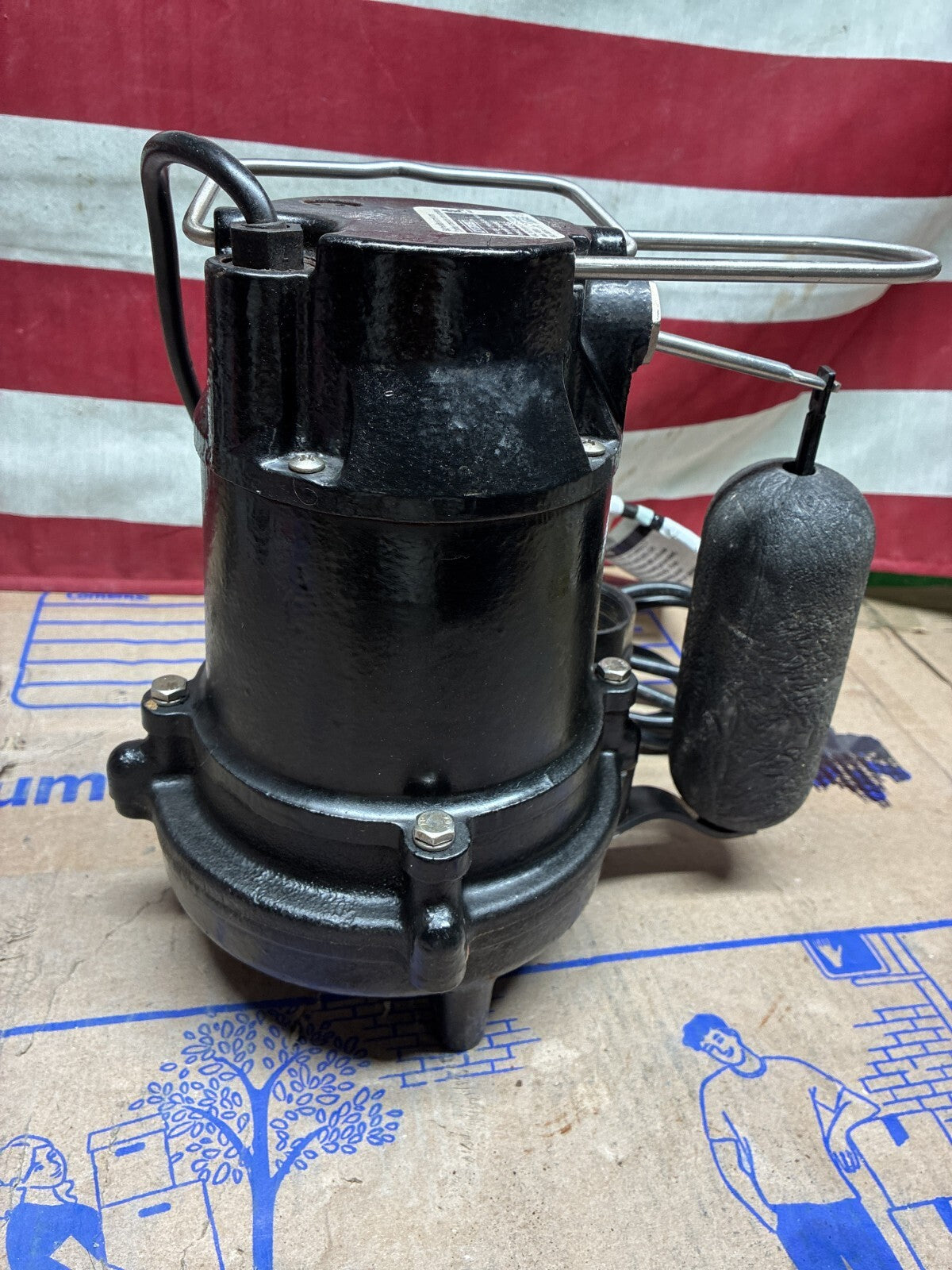 Everbilt HDS50 1/2 HP Cast Iron Pro Grade Submersible Sump Pump USED WORKS.
