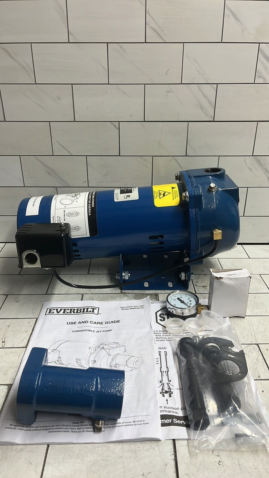 Everbilt HDCWJ10 1HP Professional Convertible Jet Pump NEW OPEN BOX