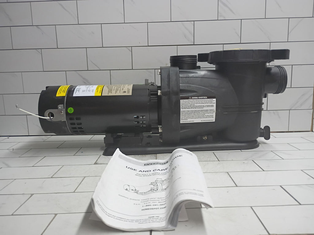 Everbilt SPP10002-2SP  1HP Pool Pump 2 Speed 230V ***NO UNIONS*** OPEN BOX