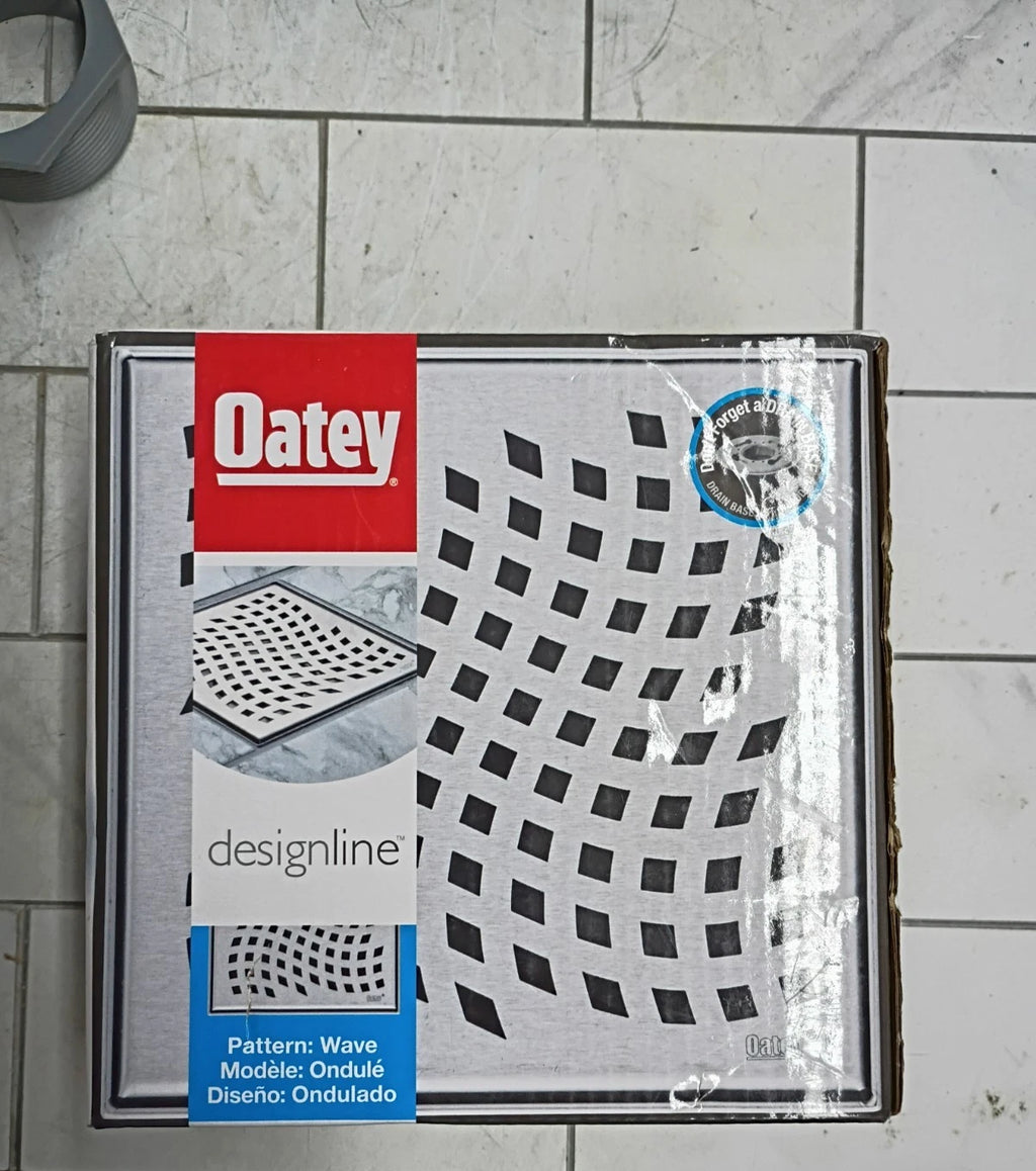 3pk OATEY Designline 6"x6" Square Shower Drain Grate - Stainless Steel Open Box