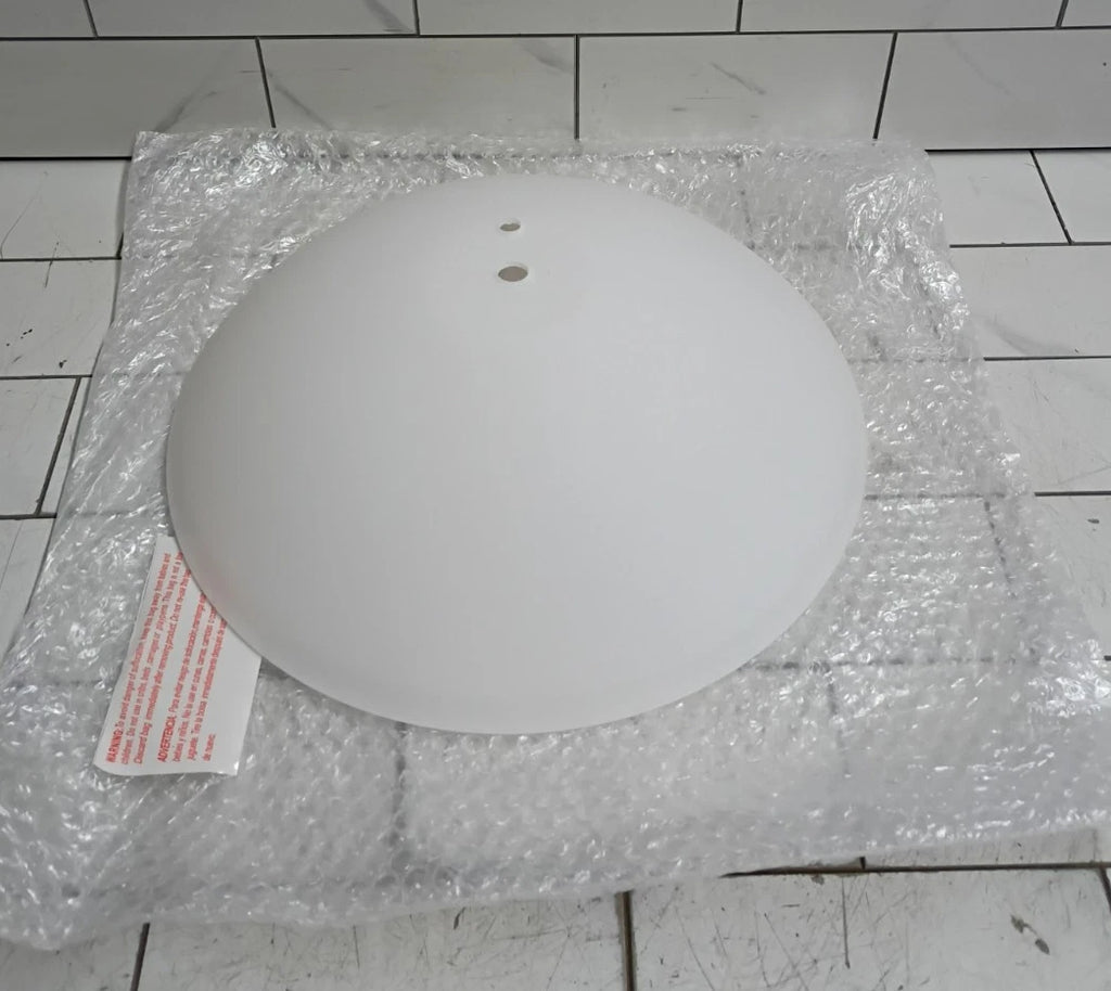 Hampton Bay Springview 52 in. White Ceiling Fan Replacement Frosted White Glass