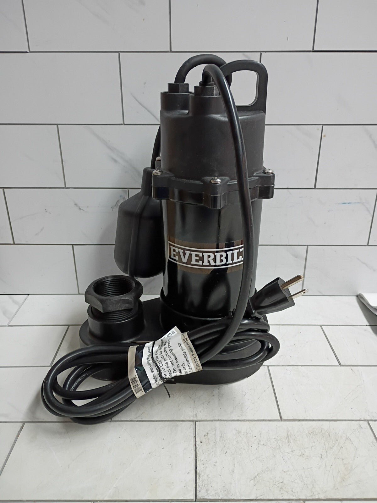 Everbilt HDSP25W 1/4 HP Aluminum Sump Pump Tether Switch Open Box