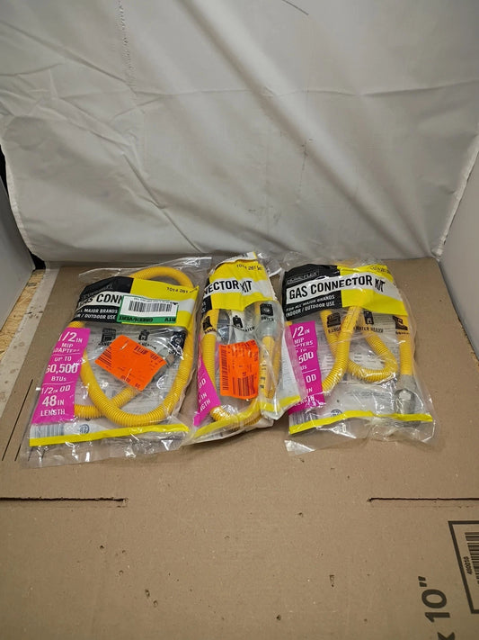 Everbilt 1014 261 134 1/2 in MIP x 1/2 in. MIP x 48 in Gas Connector (1/2 in OD)