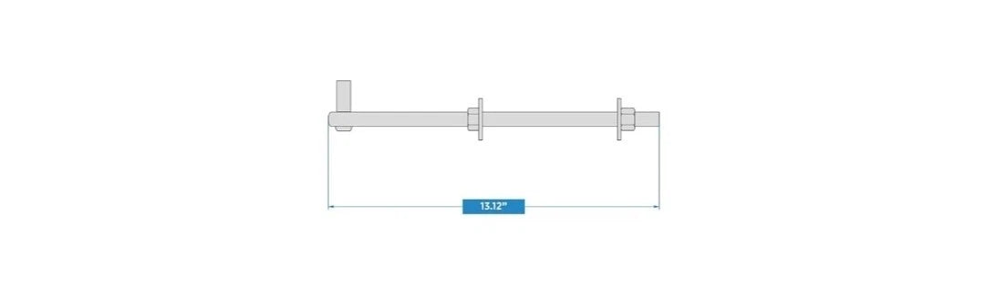 2pck National Hardware N130-641 Heavy Gauge Bolt Zinc Plated Hook 3/4 x 10 in.