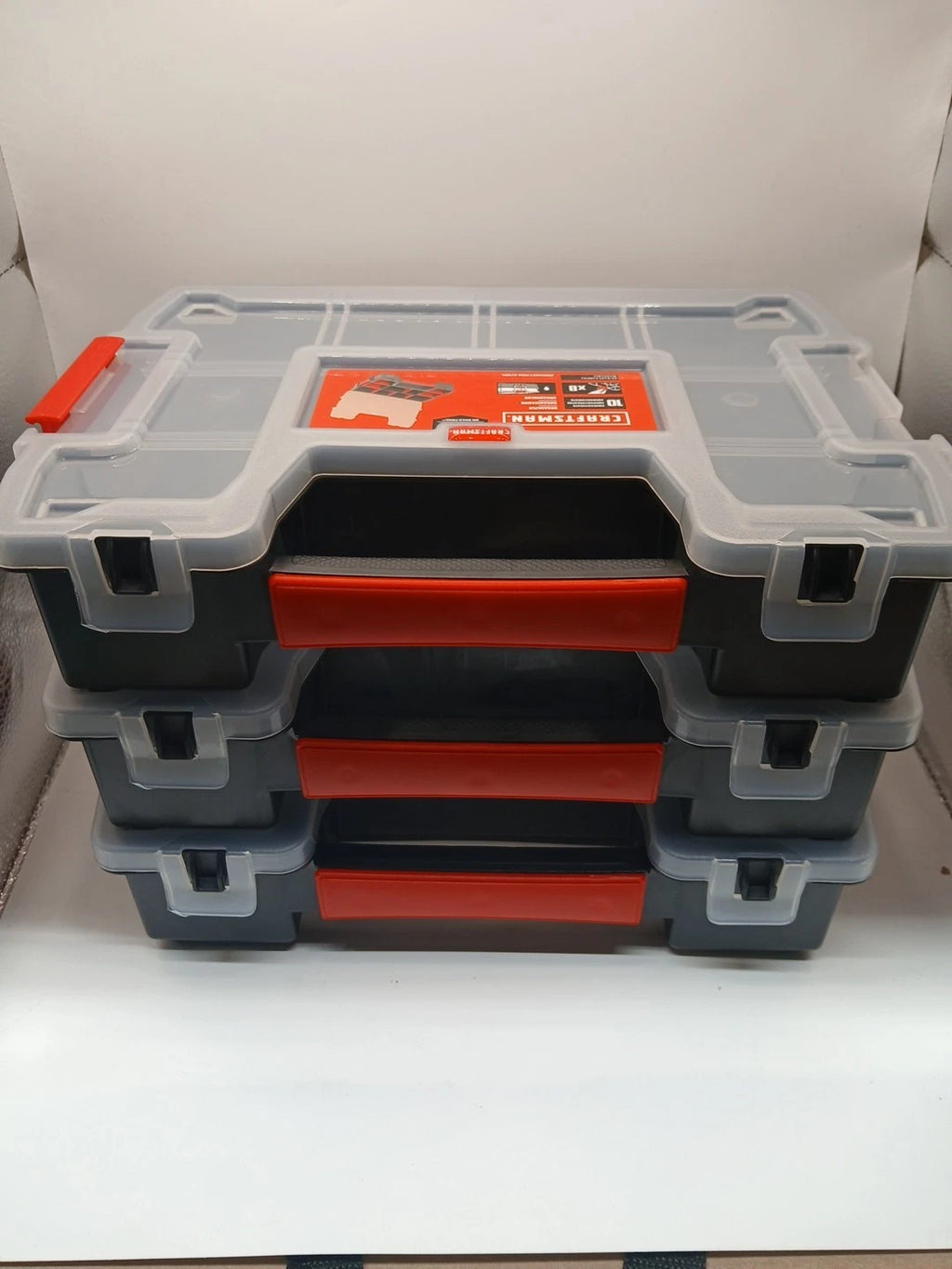 (3-Pack)CRAFTSMAN Storage Organizer, Small Parts Organizer, 10-Compartments
