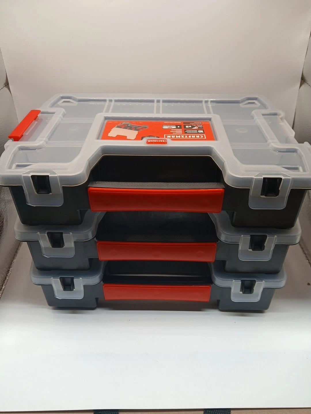 (3-Pack)CRAFTSMAN Storage Organizer, Small Parts Organizer, 10-Compartments