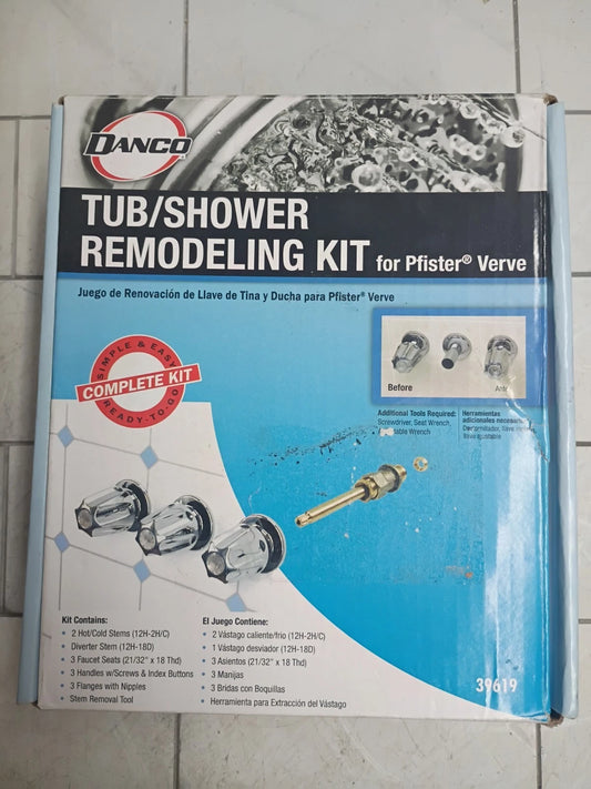 (1) PK Danco 39619Tub/Shower Remodeling Kit for Pfister - CHROME, Open Box