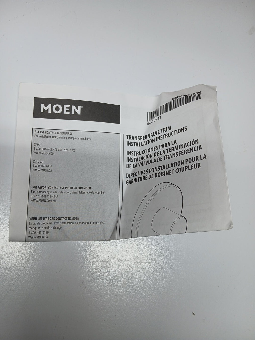 MOEN Boardwalk 1-Handle M-CORE Transfer Valve Trim Kit in Chrome (Valve Not...