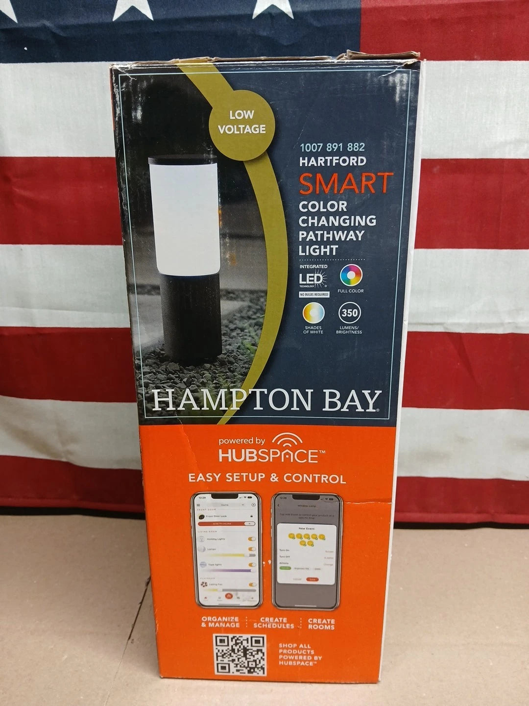 HAMPTON BAY 350 Lumen Low Voltage Black LED Smart Outdoor Bollard Light