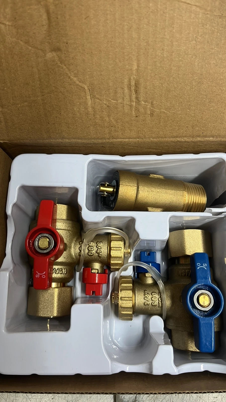 Rheem RTG20326 Brass Service Valve Kit 3/4" FIP Union x FIP, OB
