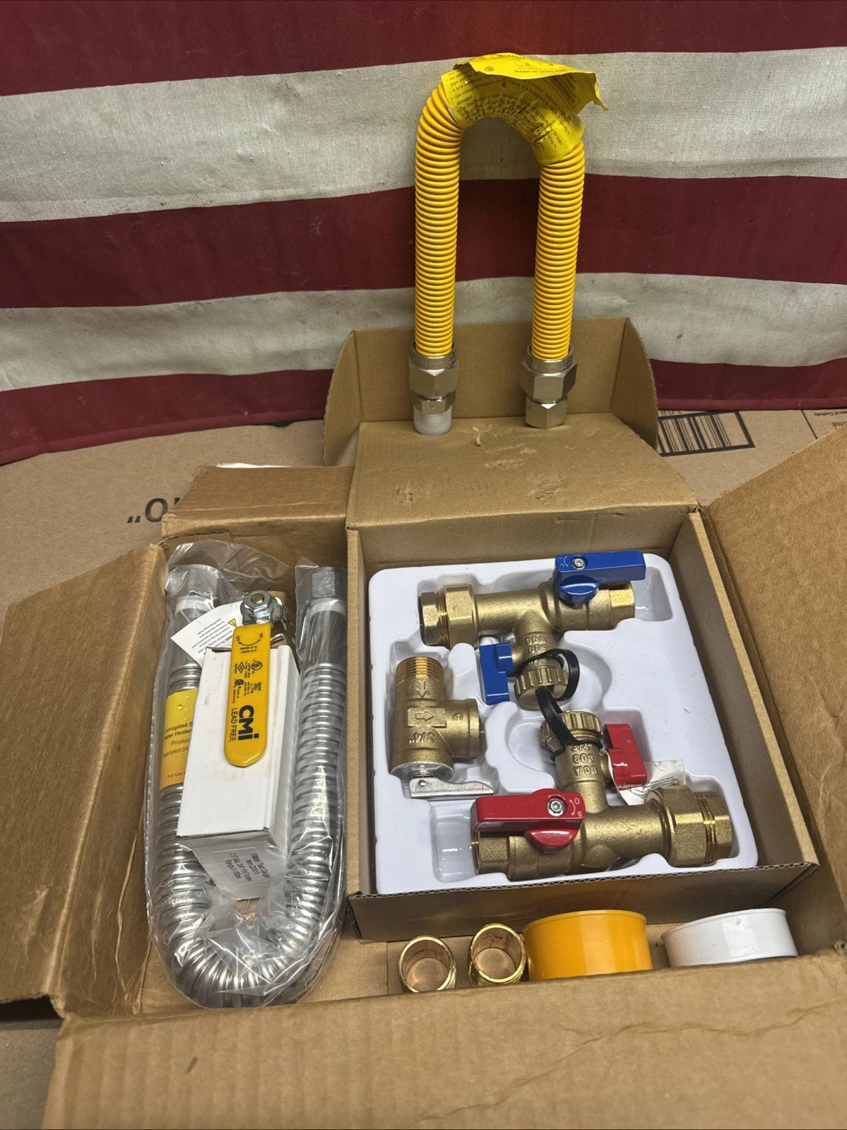 CMI Inc - 3/4 Inch IPS Female Threaded Complete Tankless Water Heater Valve Kit