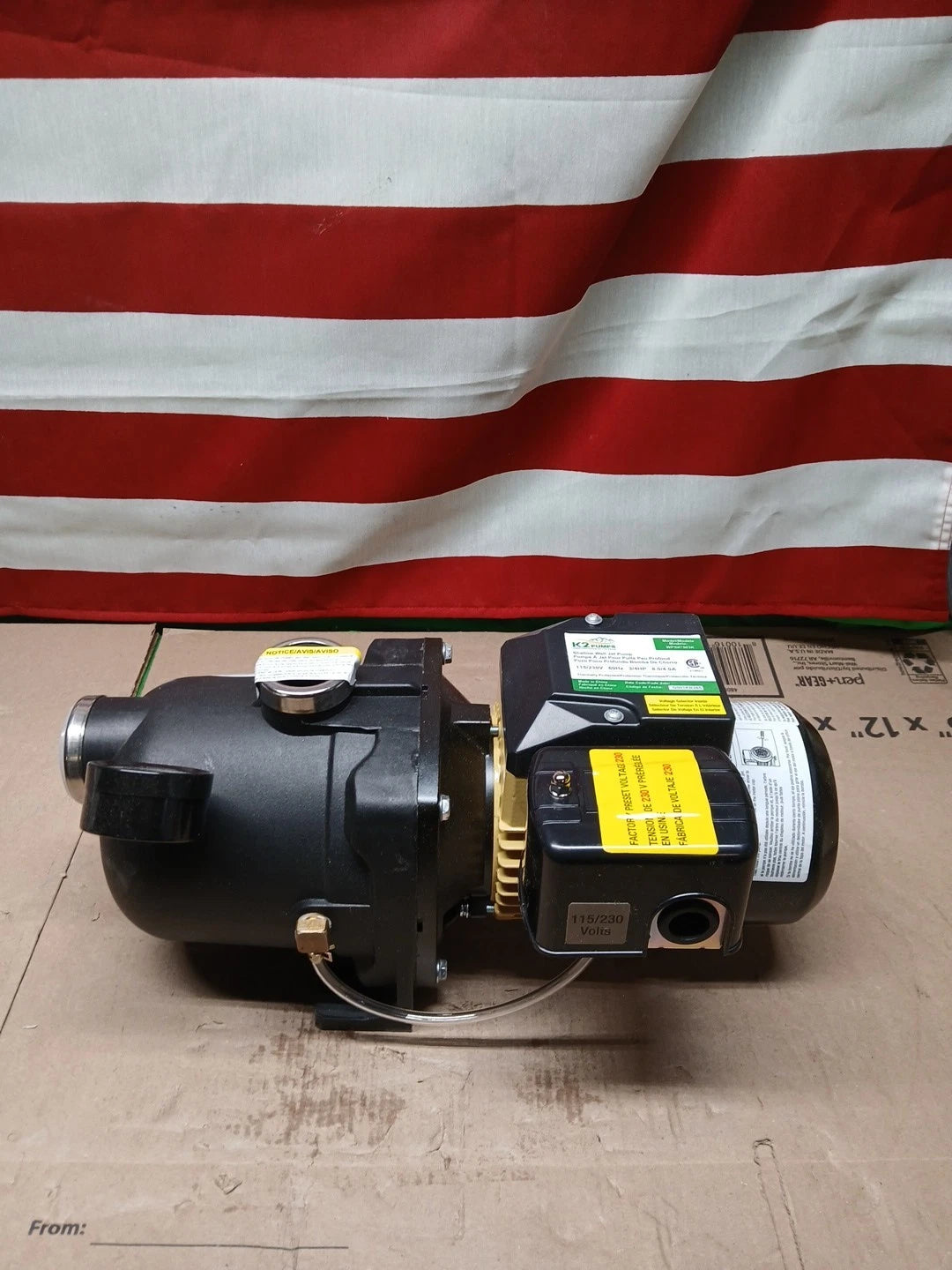 K2 Pumps Shallow Well Jet Pump 3/4 Hp Lead Free Thermoplastic 115/230V.