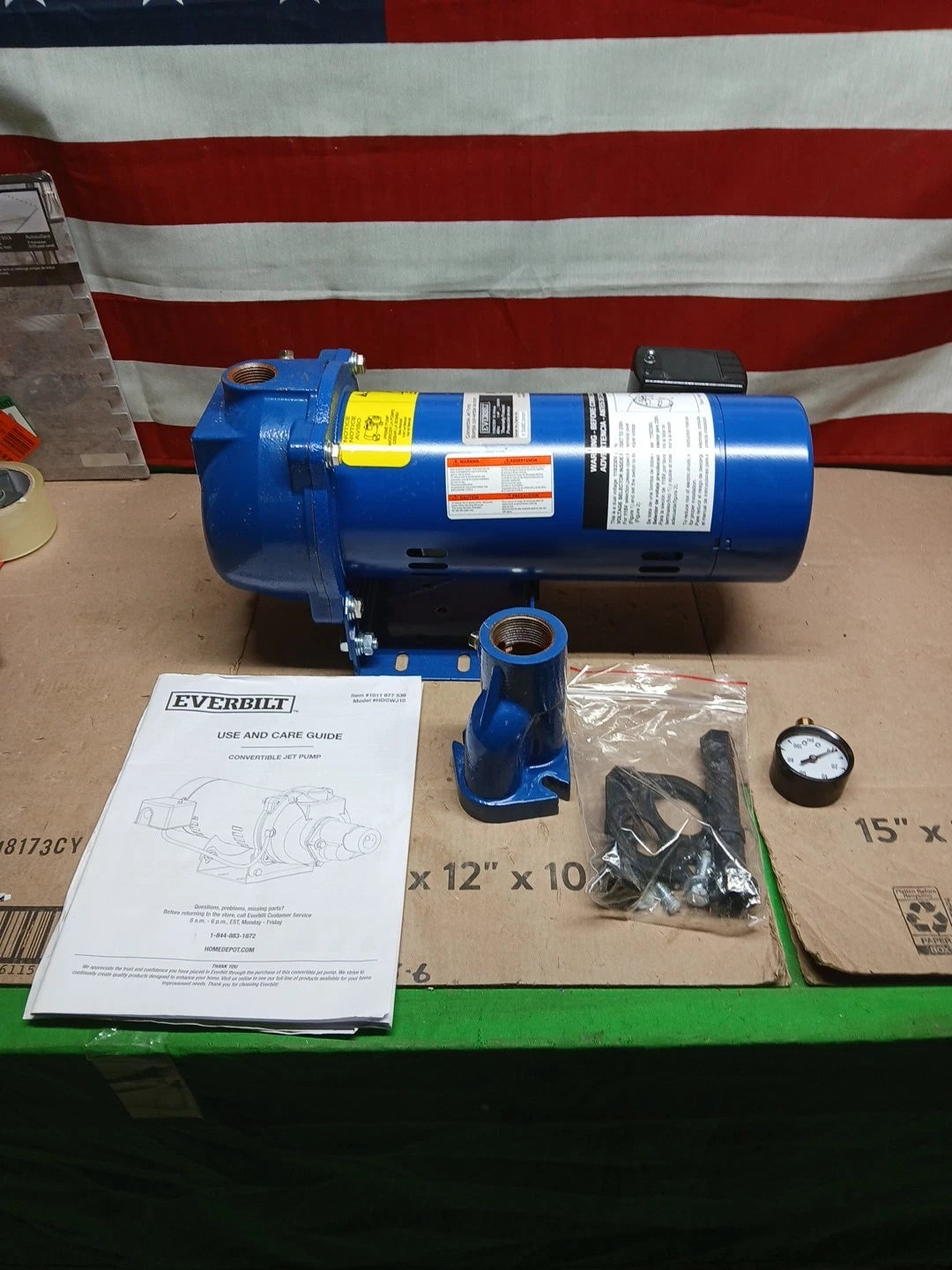 Everbilt 1 HP Professional Convertible Jet Pump. Read Description*PARTS ONLY*