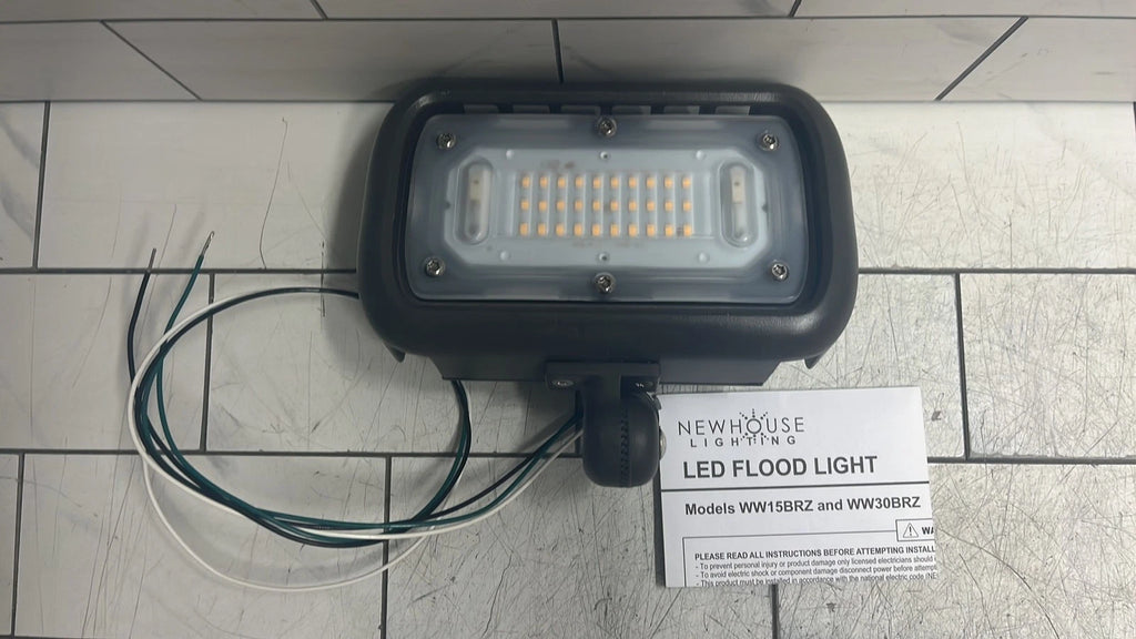 Newhouse Lighting WW30BRZ 30-Watt Outdoor LED Wall Wash Flood Light