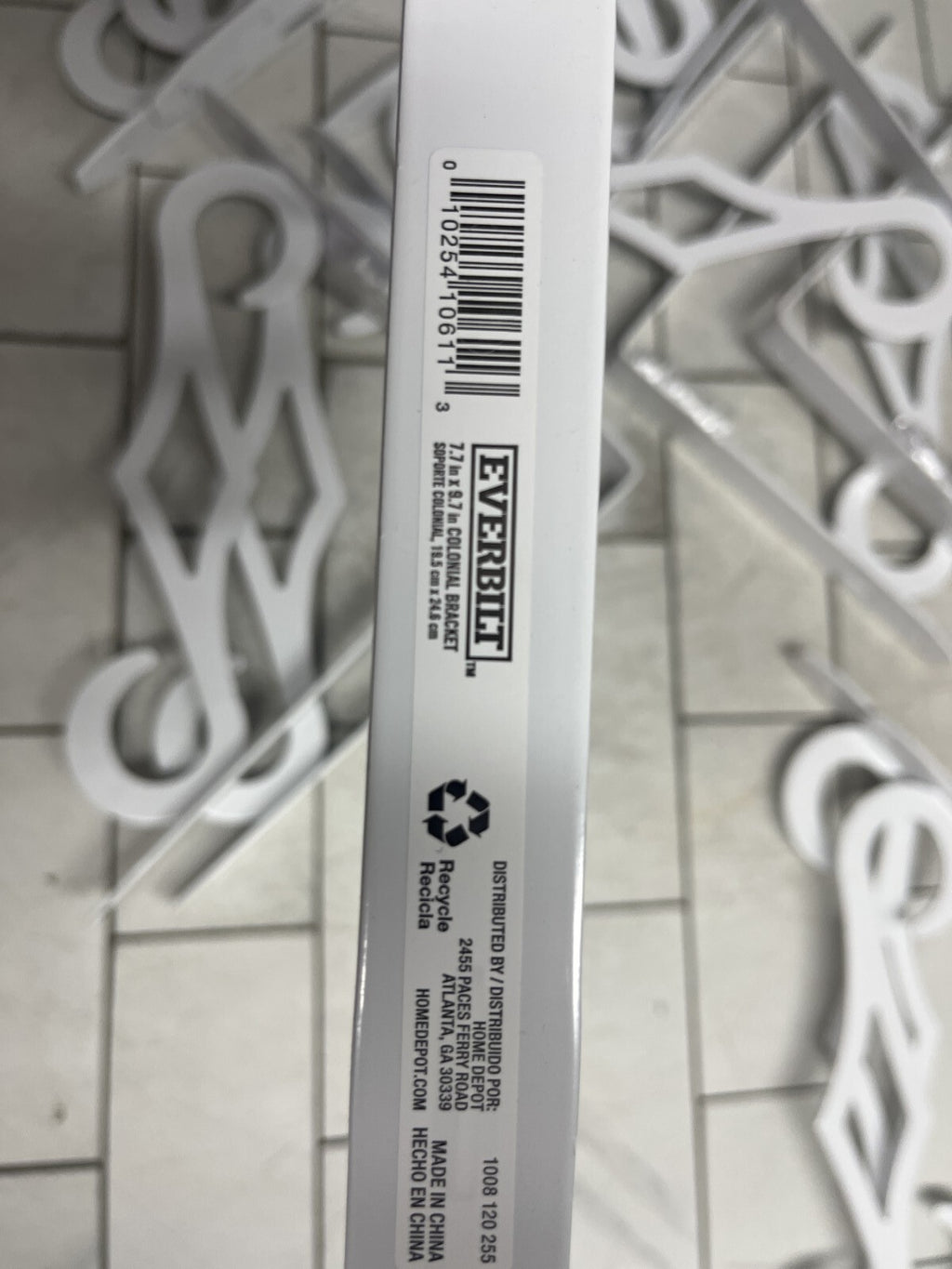 (10 pack) Everbilt colonial 9.7in x 7.7in decorative shelf bracket white 50lbs