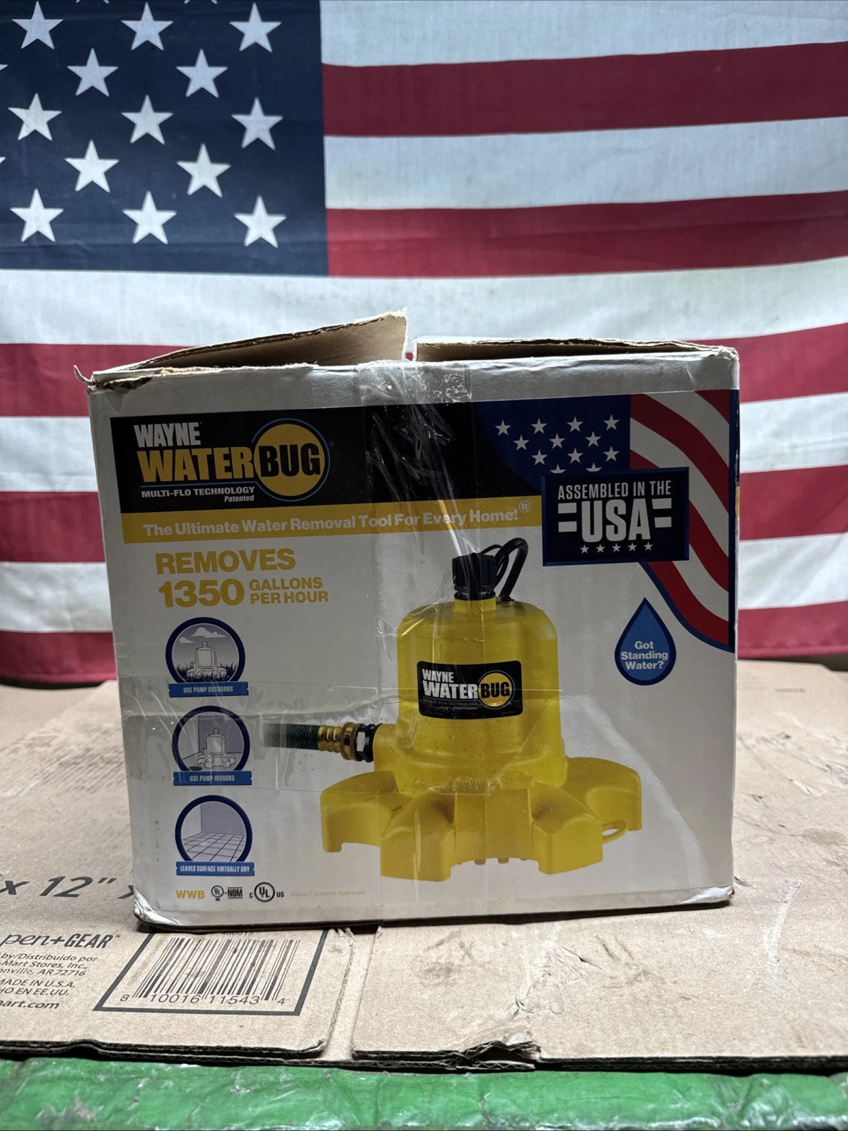 Wayne 1/6 HP WaterBUG Submersible Utility Pump with Multi-Flo Technology.