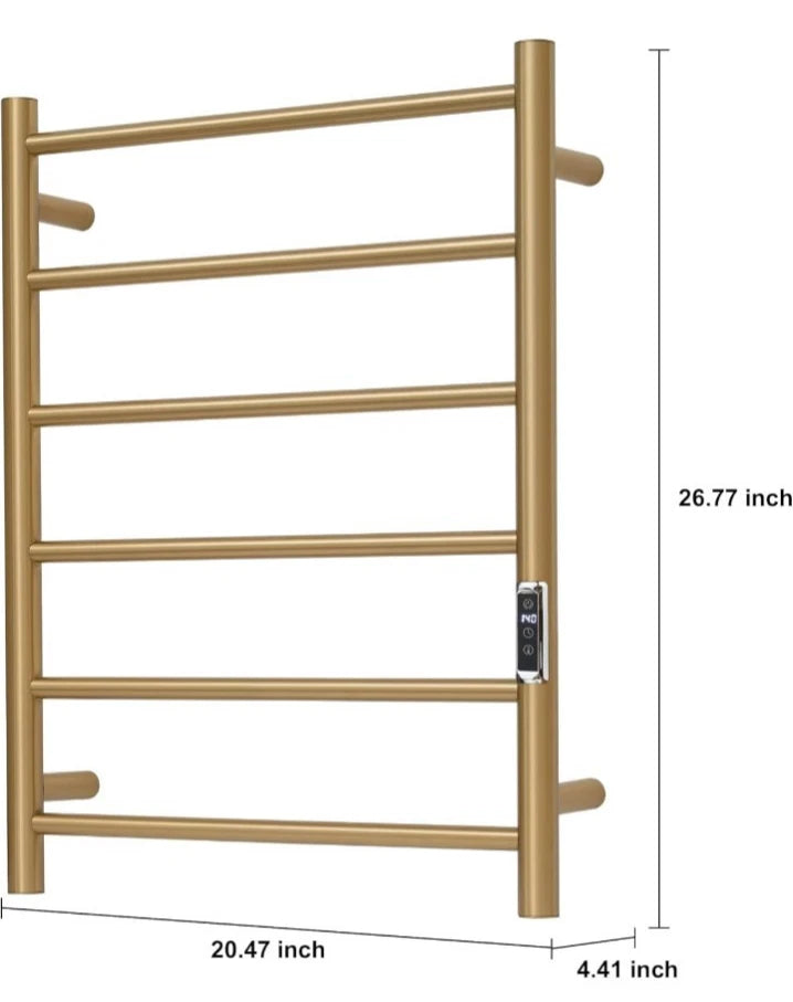 Heated Towel Racks Brushed Gold Wall Mounted Electric Towel Warmer Racks OB