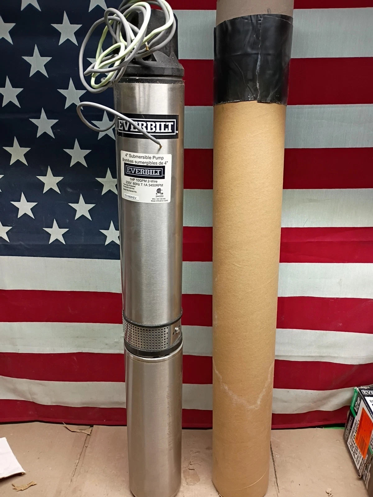 Everbilt 1 HP Submersible 2-Wire Motor 10 GPM Deep Well Potable Water Pump READ