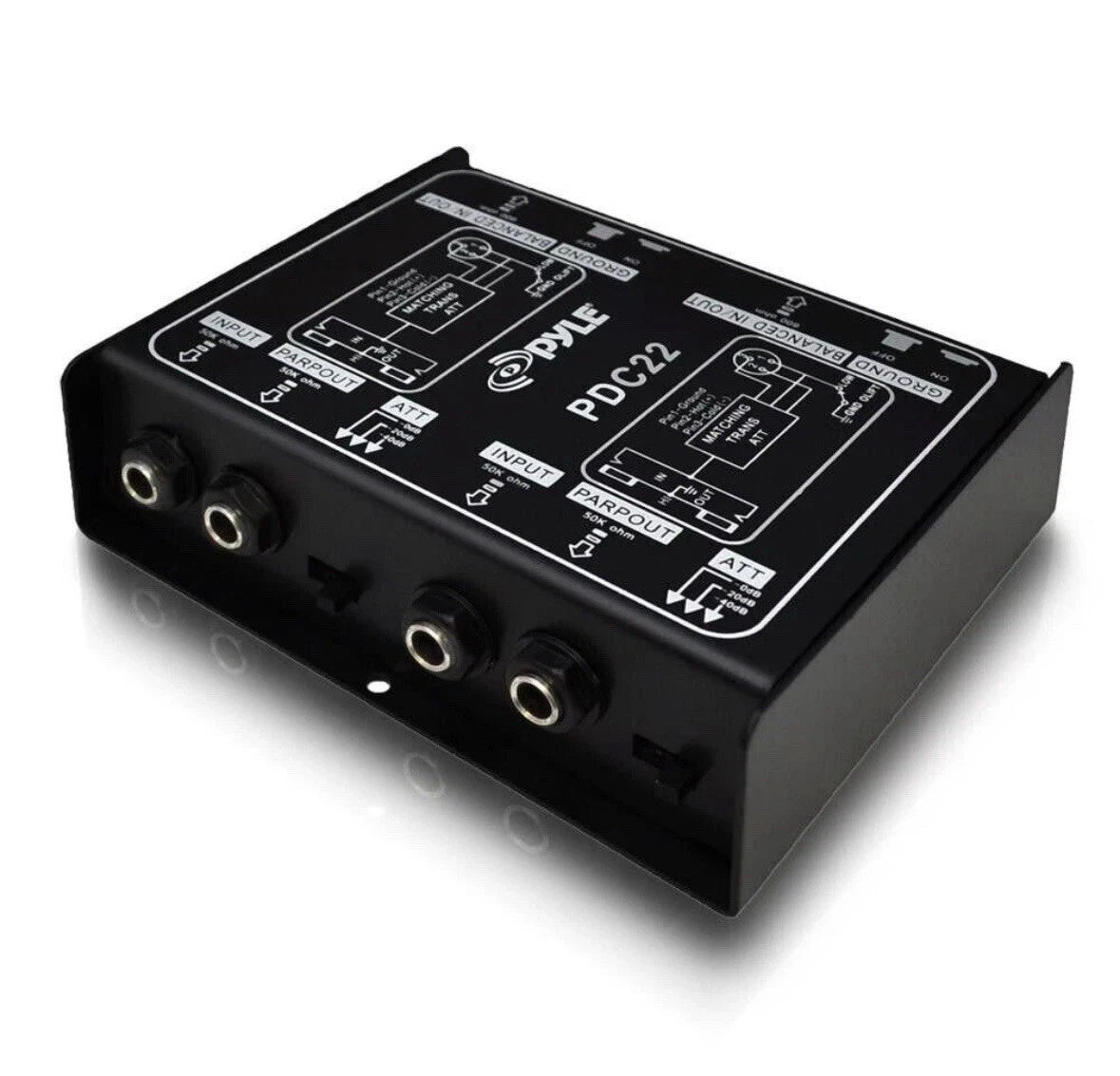 Pyle-Pro Easy to Use 1/4'' Instrument To Balanced Unbalanced (1/4''/XLR) Direct