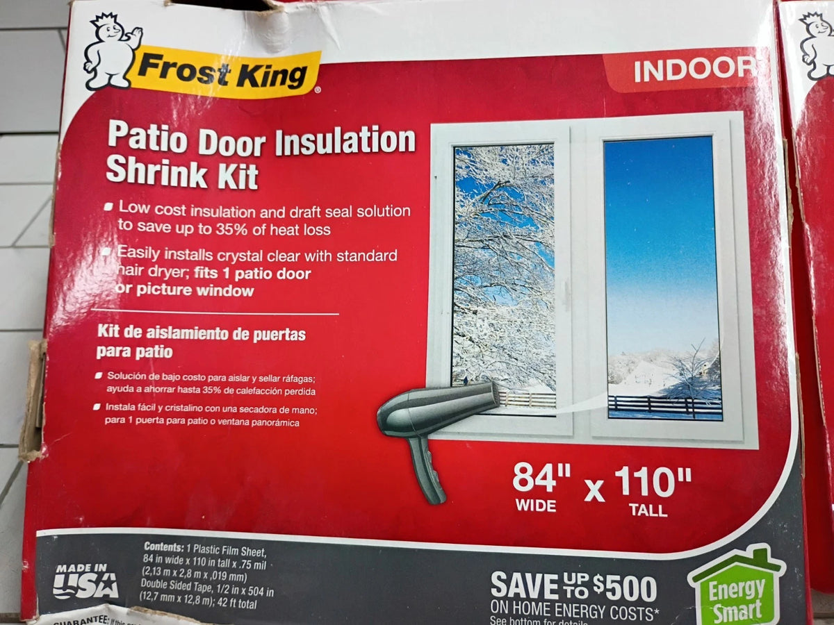 (10 Pack)Frost King Patio Door XL Window Insulation Shrink Kit Indoor 84" x 110"