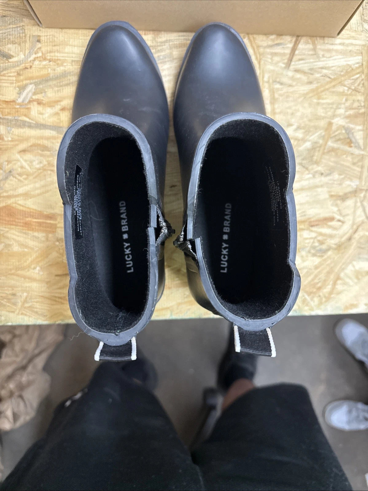 Lucky Brand Womens Lp-Bunita Black Rainboots Size 9 M Rain Boots Rubber