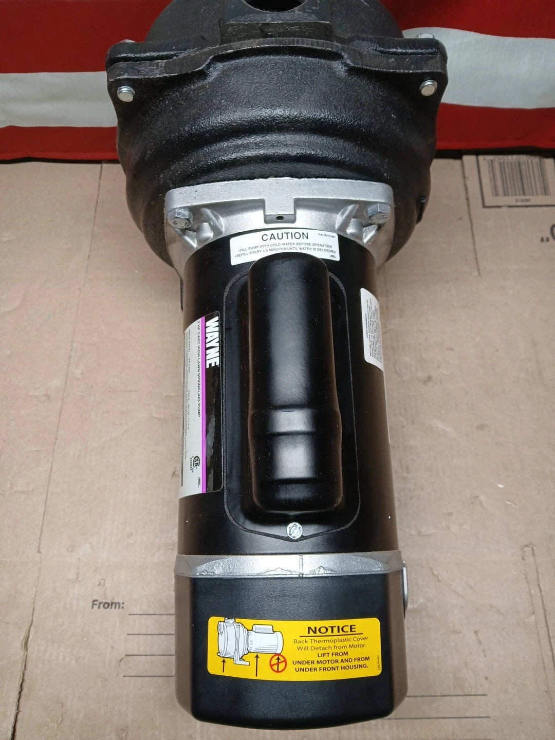 Wayne 2 HP Permanent Lawn Sprinkler Pump New-Open Box....
