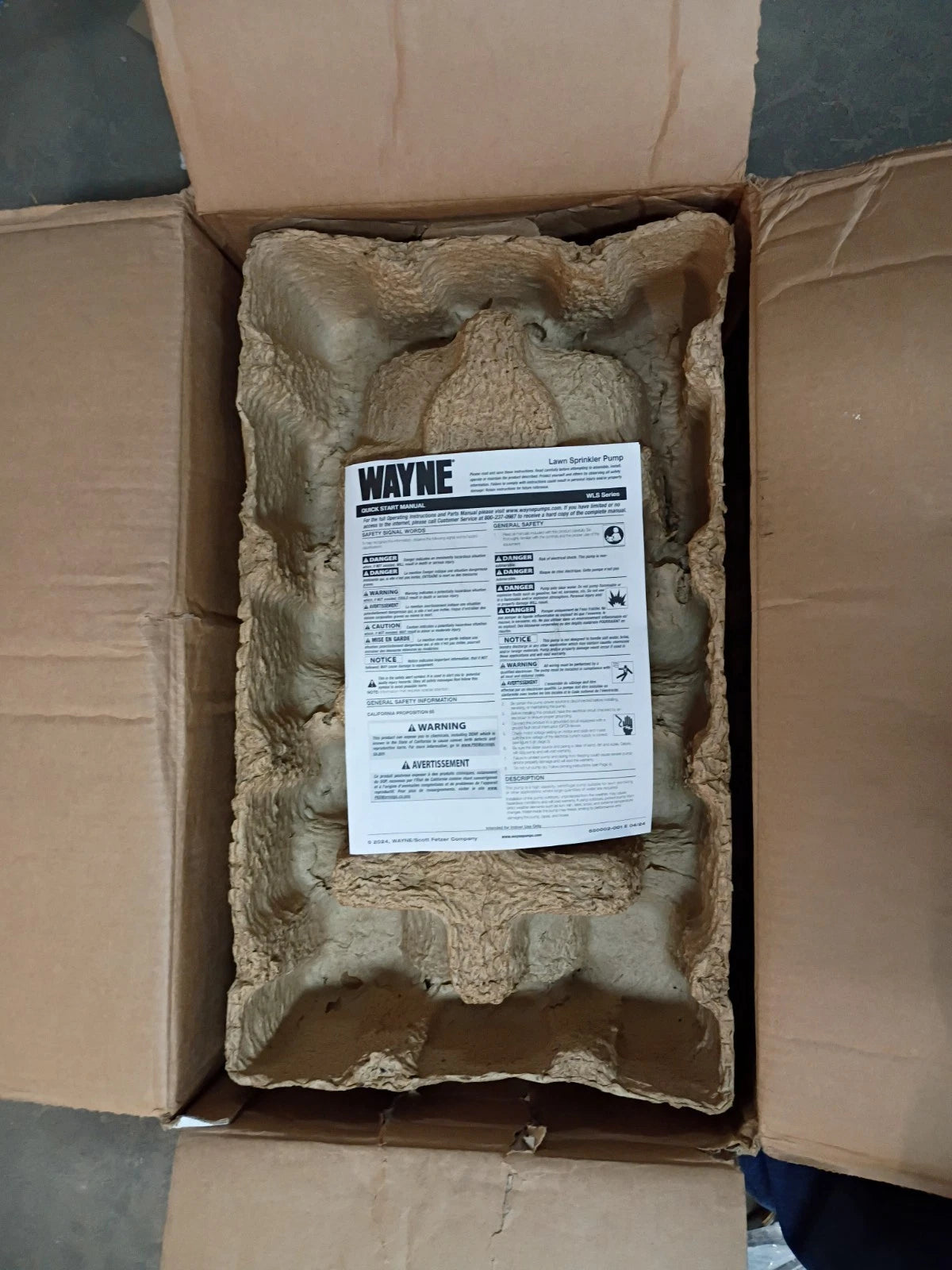 Wayne WLS150 1-1/2 HP Cast Iron Quick-Prime Lawn-Sprinkler Pump NEW Open Box