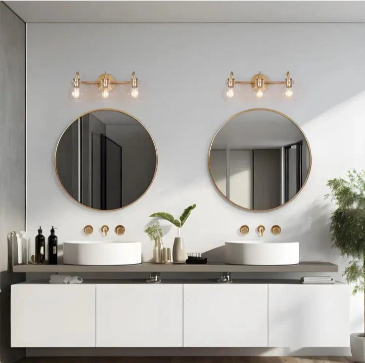 22 In Modern 3 Light Gold Vanity Light Fixture