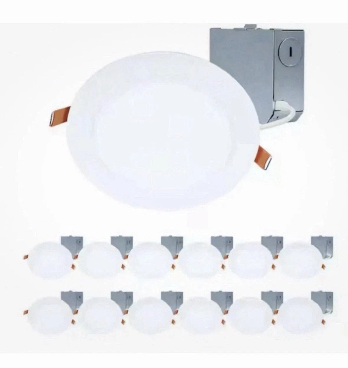 HALO HLBE 6 in. Ultra-Slim Downlight 3000K Fixed CCT LED Recessed Light Kit 12PK
