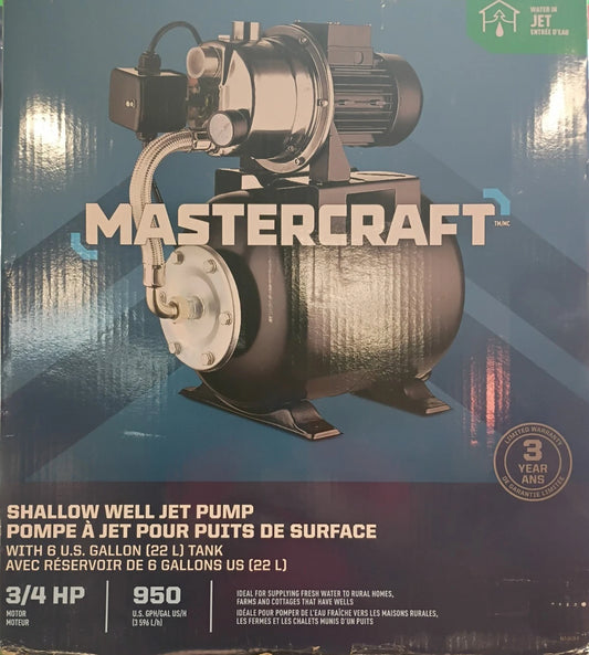 Mastercraft Shallow Well Jet Pump Open Box