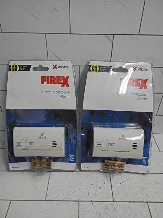 2pk Kidde Firex Carbon Monoxide Detector, Battery Operated, CO Detector, New