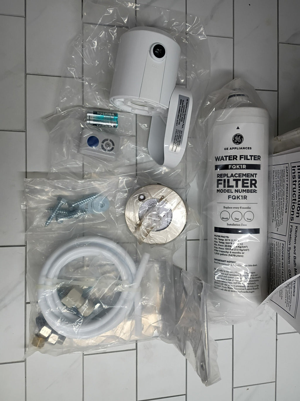 GE GXK140TNN Under Sink Single Stage High Flow Water Filtration System New OB