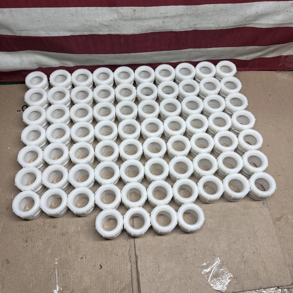 74PK 1-1/2" x 1-1/4" PVC DWV Male Trap Adap w/ Plastic Nut Spigot x Tubular Slip