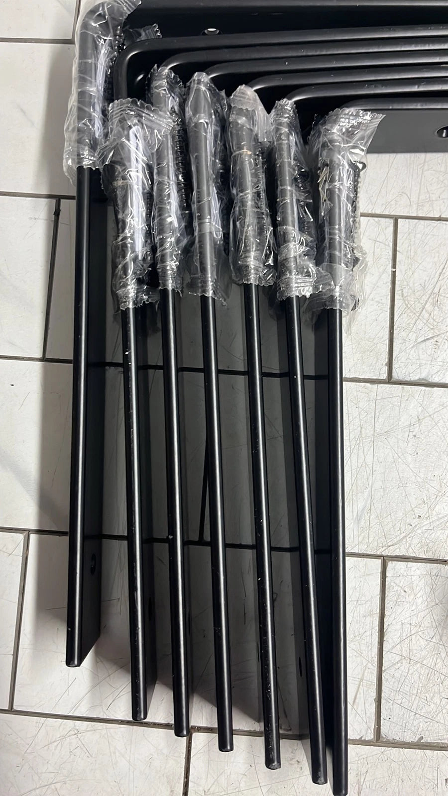 8-Pack Everbilt 1008-120-249 Deco 12” black L bracket READ DESCRIPTION*