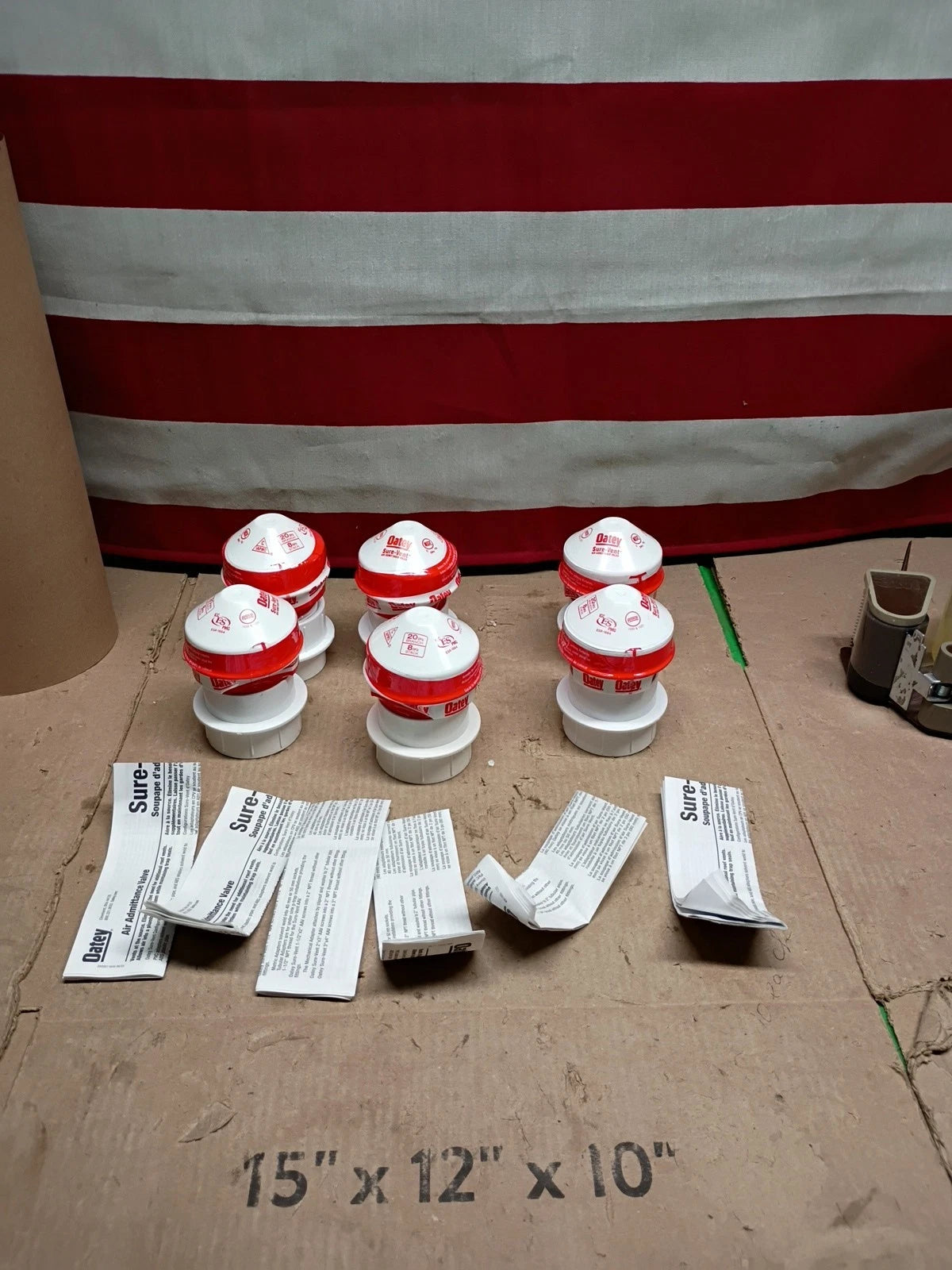 6pk OATEY 39230 1" 1/2 - 2" SURE VENT PLUMBING AIR ADMITTANCE PVC