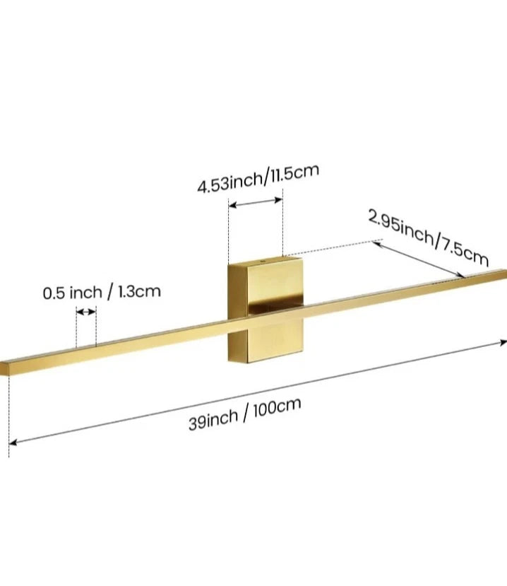 CCYCOL Gold Bathroom Vanity Light Fixtures - 39 inch Open Box