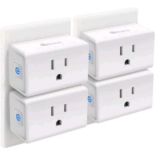 New 4 Pack Kasa Smart Plug Mini 15A, Smart Home Wi-Fi Outlet Works with Alexa