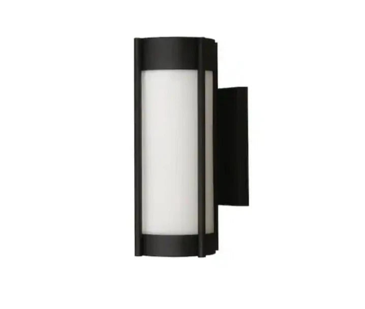 Cedar Lane Matte Black Outdoor Line Voltage Hardwired Porch Light Wall Sconce OB
