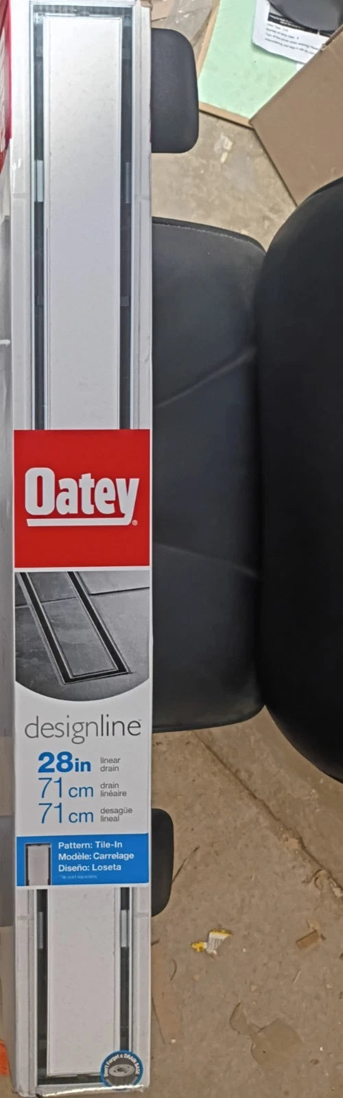 Oatey Designline 28 in. Stainless Steel Linear Shower Drain with Tile-In OB
