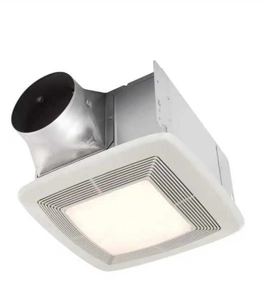 Broan-NuTone QT130LE Quiet 130 CFM Ceiling Bathroom Exhaust Fan with Light.