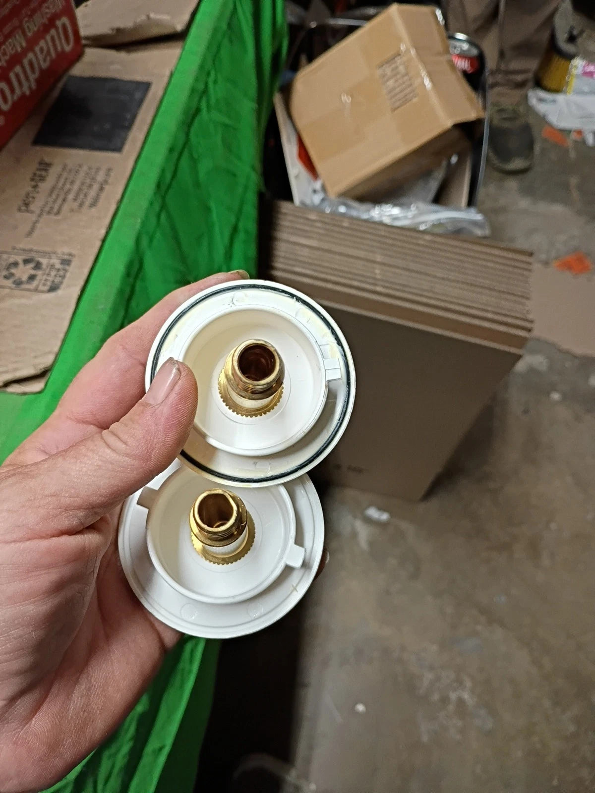 2PK Oatey Quadtro Washing Machine Outlet PEX CRIMP Box 1/4" Turn x 2" Hub 38528