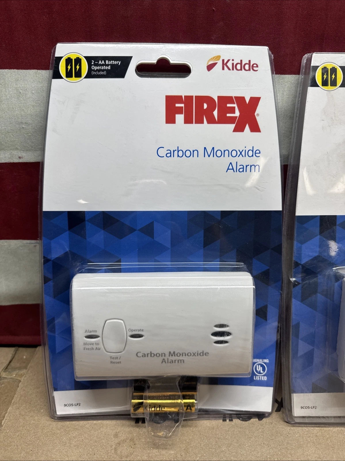 2 Pack Kidde KN-COB-LP2 Carbon Monoxide Alarm Detector Battery Operated