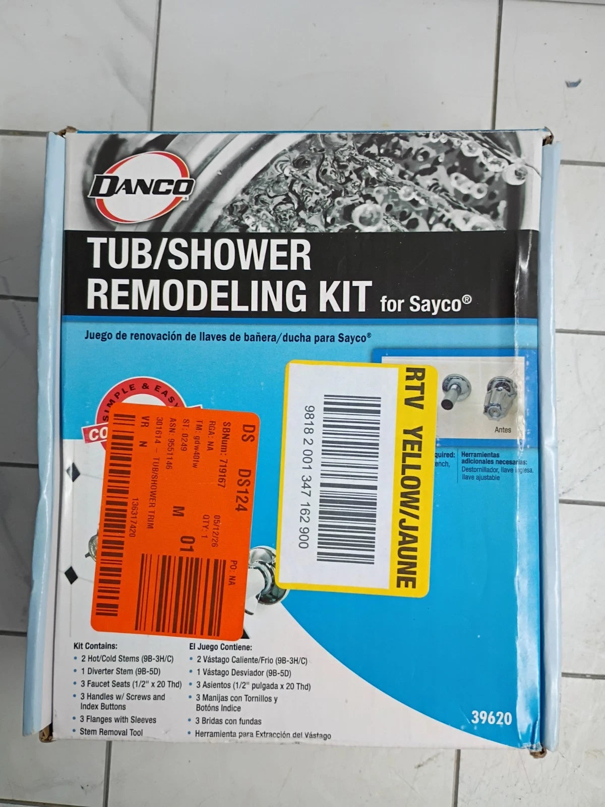 Danco 39620 Tub/Shower Remodeling Kit for Sayco Open Box Complete Set