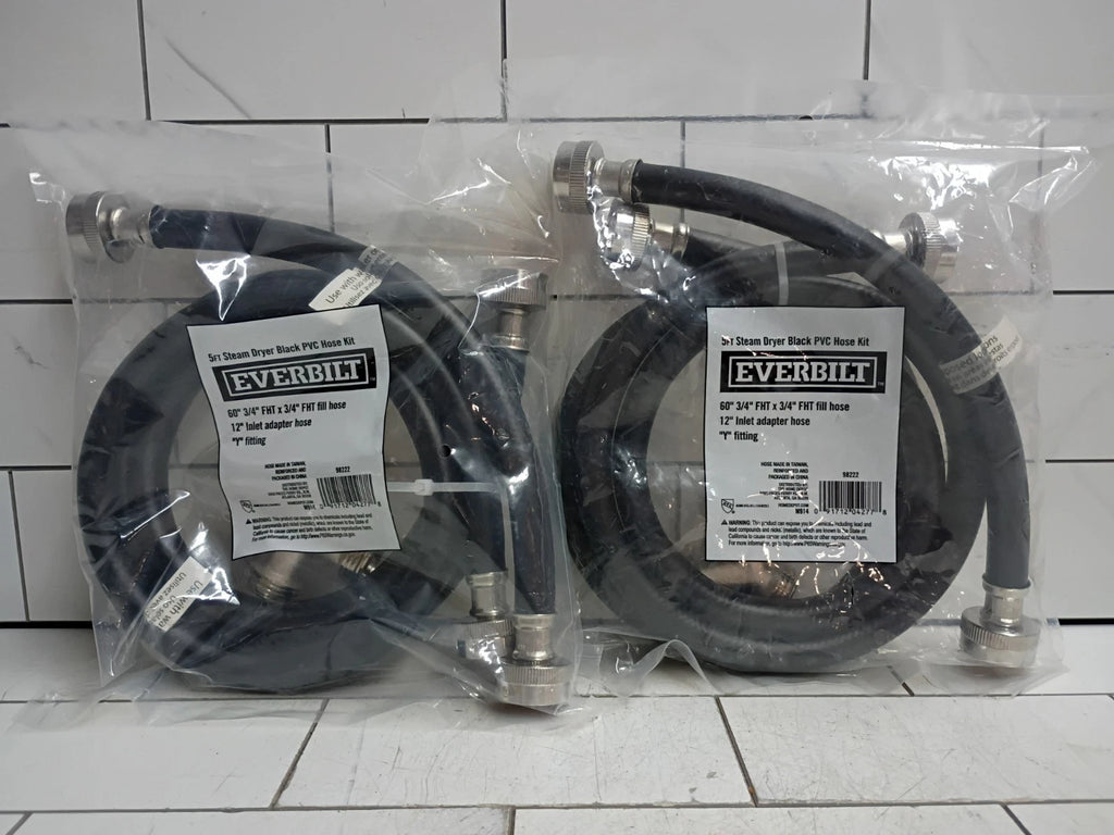 Everbilt 98222 5ft Steam Dryer Black PVC New Hose Kit