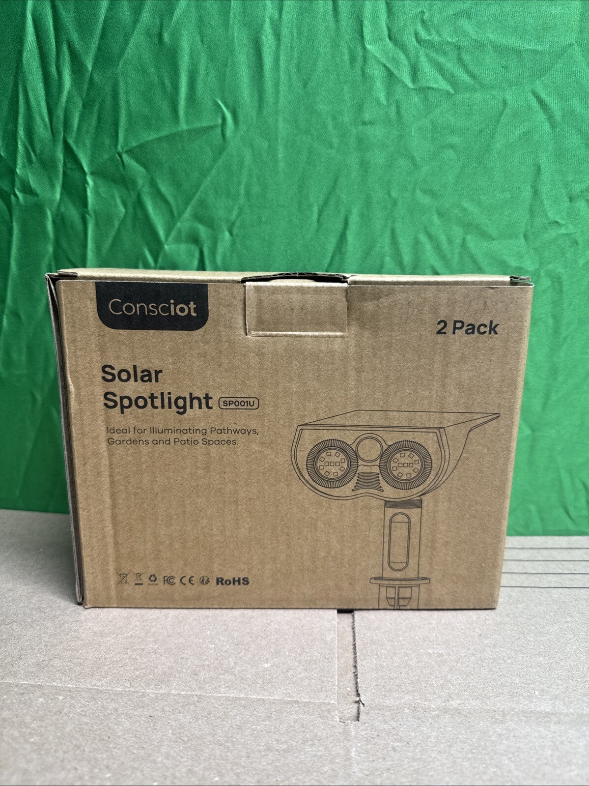 Solar Spot Lights Outdoor, Halloween Decorations 22 LEDs IP67 Waterproof Colo...