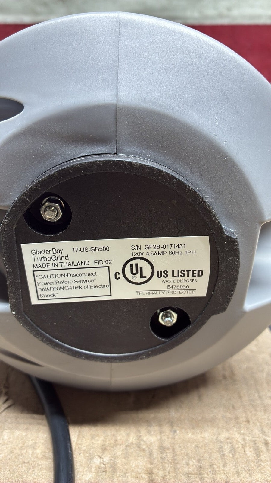 Glacier Bay GB500 Turbo Grind 1/2hp Garbage Disposal Open Box *Read description*