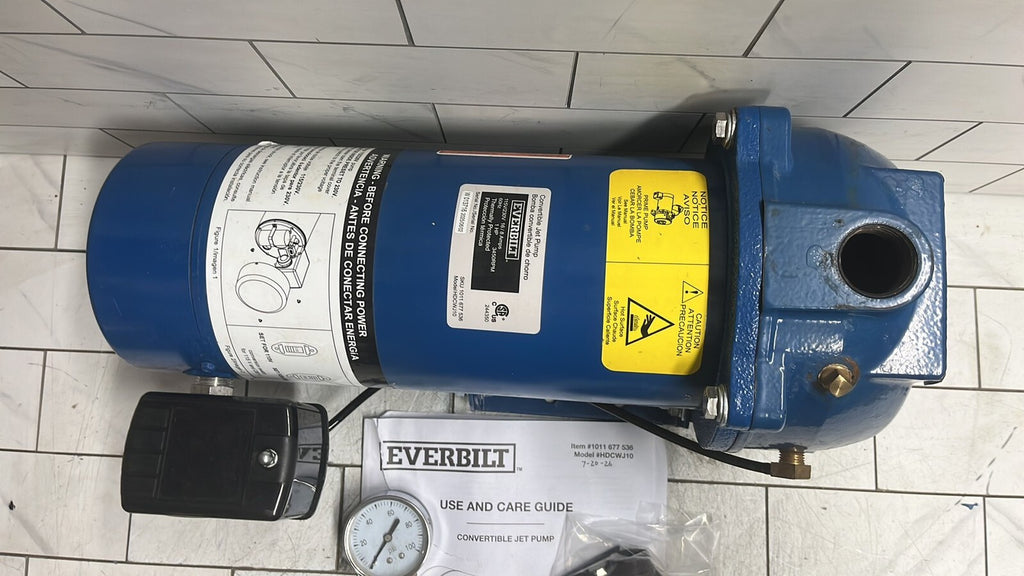 Everbilt HDCWJ10, 1 HP Professional Convertible Jet Pump *PARTS ONLY*
