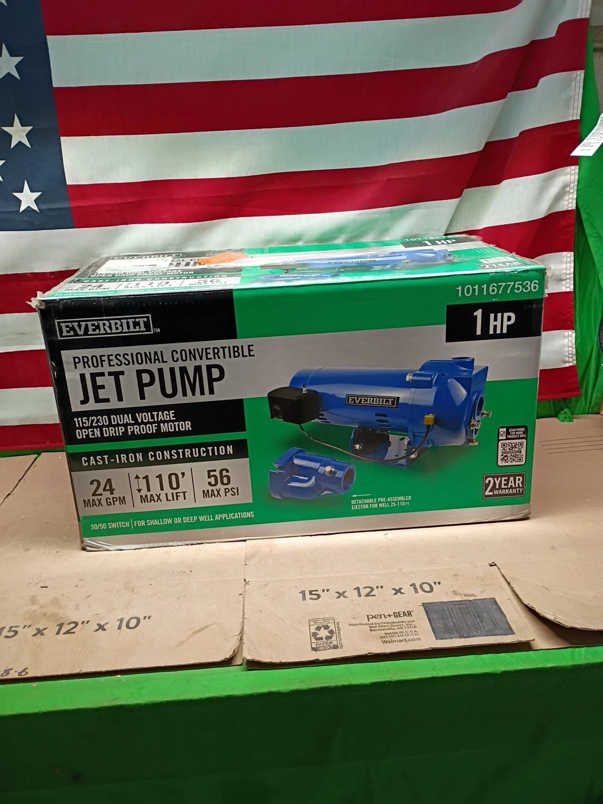 Everbilt 1 HP Professional Convertible Jet Pump. Read Description*PARTS ONLY*