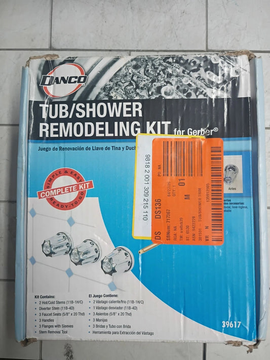 Danco 39617 Tub/Shower Remodeling Kit for Gerber - CHROME Open Box